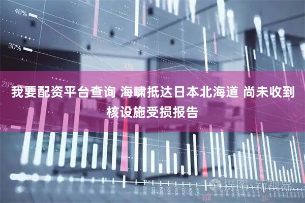我要配资平台查询 海啸抵达日本北海道 尚未收到核设施受损报告